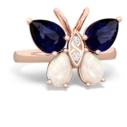 Sapphire Butterfly 14K Rose Gold ring R2215