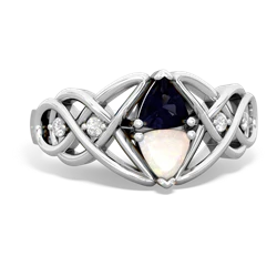 Sapphire Keepsake Celtic Knot 14K White Gold ring R5300