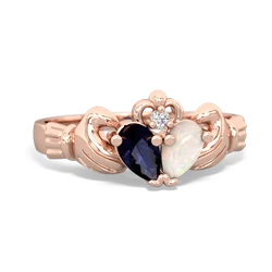 Sapphire 'Our Heart' Claddagh 14K Rose Gold ring R2388