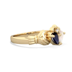 Sapphire 'Our Heart' Claddagh 14K Yellow Gold ring R2388