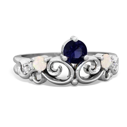 Sapphire Crown Keepsake 14K White Gold ring R5740