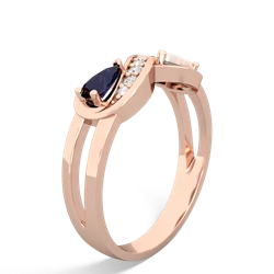 Sapphire Diamond Infinity 14K Rose Gold ring R5390