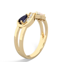 Sapphire Diamond Infinity 14K Yellow Gold ring R5390