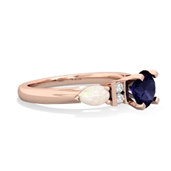 Sapphire 6Mm Round Eternal Embrace Engagement 14K Rose Gold ring R2005