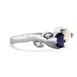 Sapphire Floral Elegance 14K White Gold ring R5790