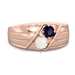 Sapphire Men's Streamline 14K Rose Gold ring R0460