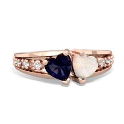 Sapphire Heart To Heart 14K Rose Gold ring R3342