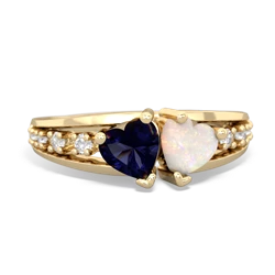 Sapphire Heart To Heart 14K Yellow Gold ring R3342