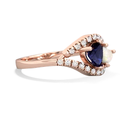 Sapphire Mother And Child 14K Rose Gold ring R3010