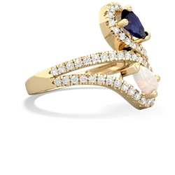 Sapphire Diamond Dazzler 14K Yellow Gold ring R3000