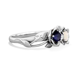 Sapphire Rose Garden 14K White Gold ring R5510