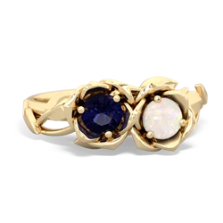 Sapphire Rose Garden 14K Yellow Gold ring R5510