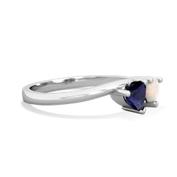 Sapphire Sweethearts 14K White Gold ring R5260