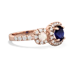 Sapphire Regal Halo 14K Rose Gold ring R5350