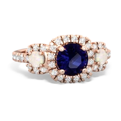 Sapphire Regal Halo 14K Rose Gold ring R5350