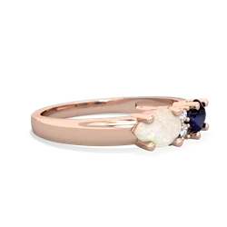 Sapphire Pear Bowtie 14K Rose Gold ring R0865