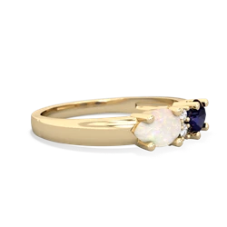 Sapphire Pear Bowtie 14K Yellow Gold ring R0865