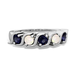 Sapphire Anniversary Band 14K White Gold ring R2089