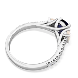 Sapphire Pave Trellis 14K White Gold ring R5500