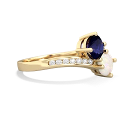 Sapphire Channel Set Two Stone 14K Yellow Gold ring R5303