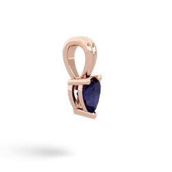 Sapphire 5Mm Heart Solitaire 14K Rose Gold pendant P1861