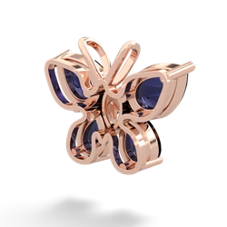 Sapphire Butterfly 14K Rose Gold pendant P2215