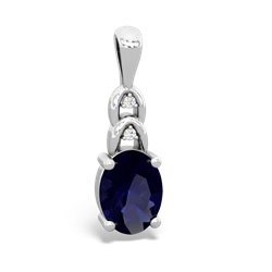 Sapphire Links 14K White Gold pendant P4032