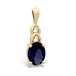 Sapphire Links 14K Yellow Gold pendant P4032