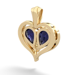 Sapphire Two Become One 14K Yellow Gold pendant P5330