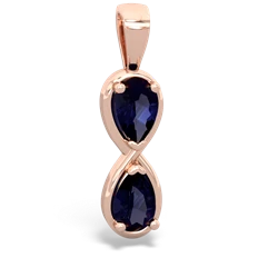 Sapphire Infinity 14K Rose Gold pendant P5050