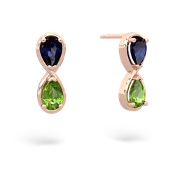 Sapphire Infinity 14K Rose Gold earrings E5050