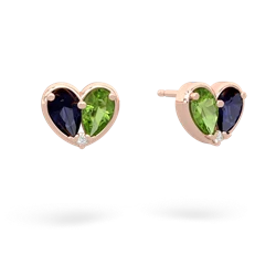 Sapphire 'Our Heart' 14K Rose Gold earrings E5072