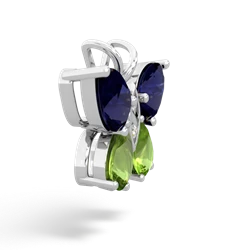 Sapphire Butterfly 14K White Gold pendant P2215