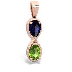 Sapphire Infinity 14K Rose Gold pendant P5050