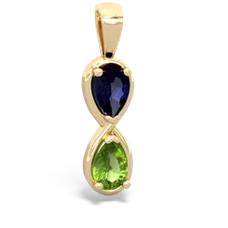 Sapphire Infinity 14K Yellow Gold pendant P5050