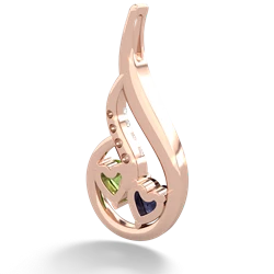 Sapphire Keepsake Curves 14K Rose Gold pendant P5450