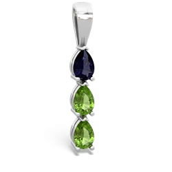 Sapphire Dew Drops 14K White Gold pendant P2251