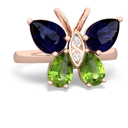 Sapphire Butterfly 14K Rose Gold ring R2215