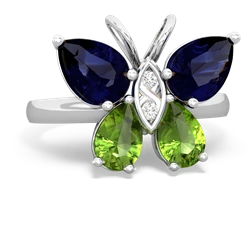 Sapphire Butterfly 14K White Gold ring R2215