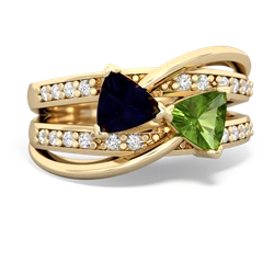 Sapphire Bowtie 14K Yellow Gold ring R2360