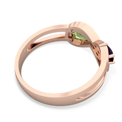 Sapphire Diamond Infinity 14K Rose Gold ring R5390