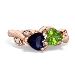 Sapphire Floral Elegance 14K Rose Gold ring R5790