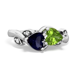 Sapphire Floral Elegance 14K White Gold ring R5790