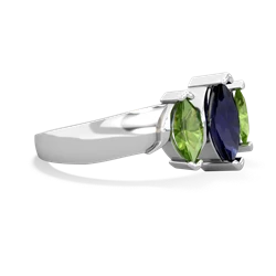 Sapphire Three Peeks 14K White Gold ring R2433