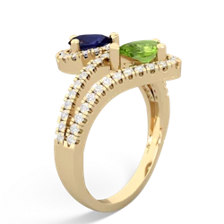 Sapphire Diamond Dazzler 14K Yellow Gold ring R3000