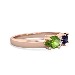 Sapphire Pear Bowtie 14K Rose Gold ring R0865