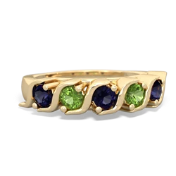 Sapphire Anniversary Band 14K Yellow Gold ring R2089