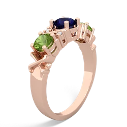 Sapphire Hugs And Kisses 14K Rose Gold ring R5016