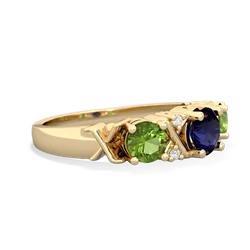 Sapphire Hugs And Kisses 14K Yellow Gold ring R5016