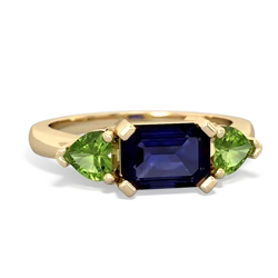 Sapphire Three Stone 14K Yellow Gold ring R5235